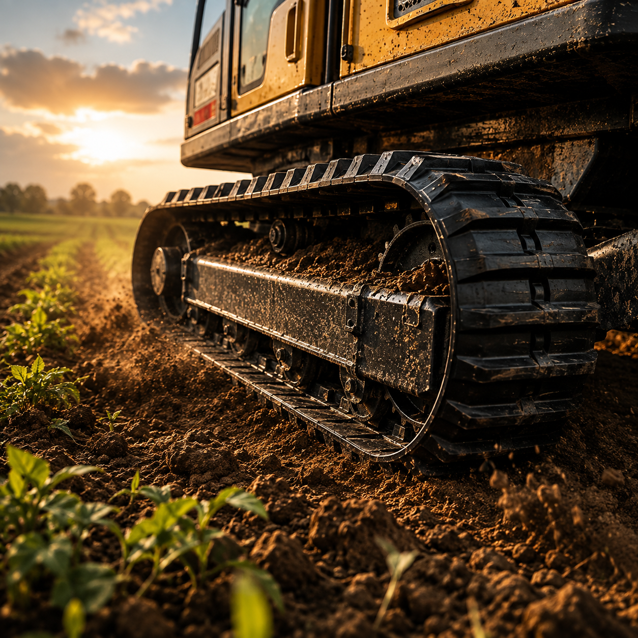 Track combine harvester