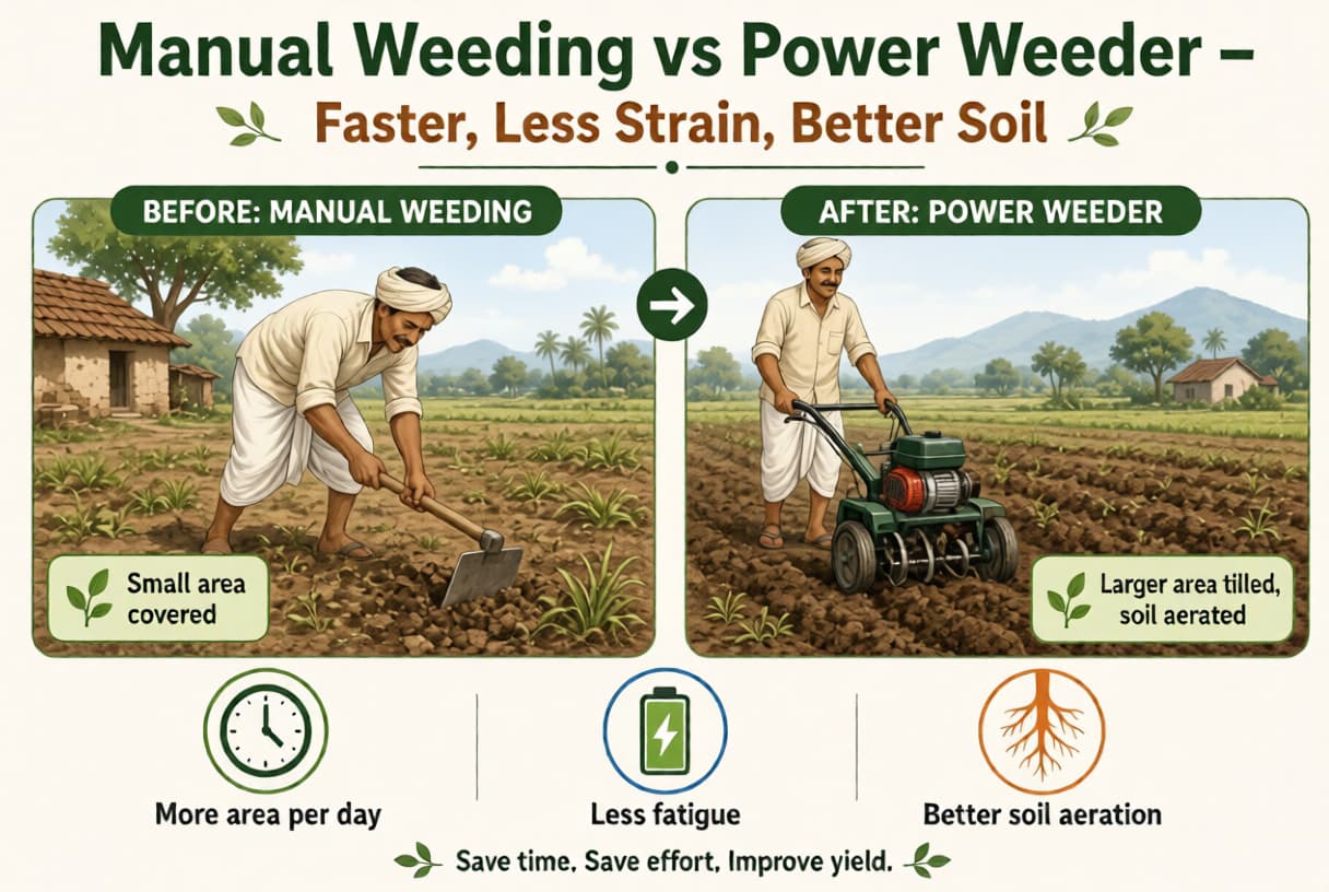 anual Weeding vs Power Weeder – Faster, Less Strain, Better Soil